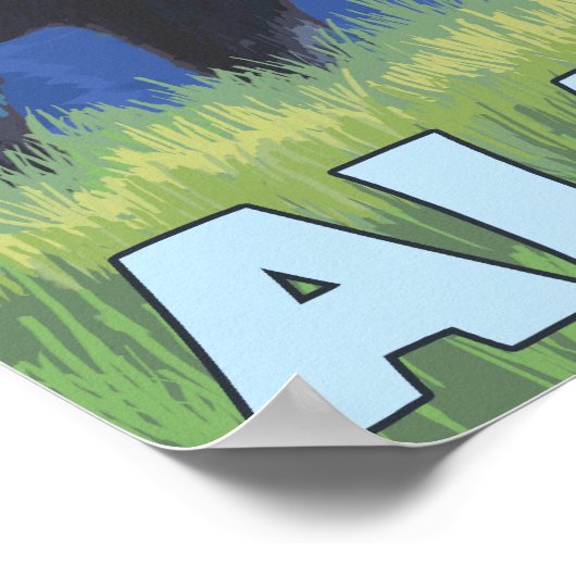 Moose at Night - Wrangell, Alaska Poster (Hoek)