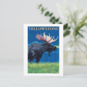 Moose at Night - Yellowstone National Park Briefkaart (Staand voorkant)