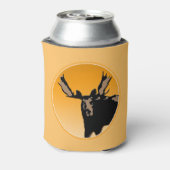 Moose at Sunset - Original Wildlife Art Blikjeskoeler (Blikje Achterkant)