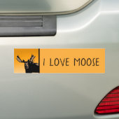 Moose at Sunset - Original Wildlife Art Bumpersticker (Op auto)