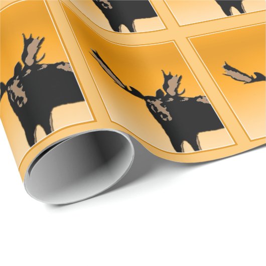 Moose at Sunset - Original Wildlife Art Cadeaupapier (Rol Hoek)