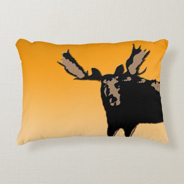 Moose at Sunset - Original Wildlife Art Decoratief Kussen (Voorkant)