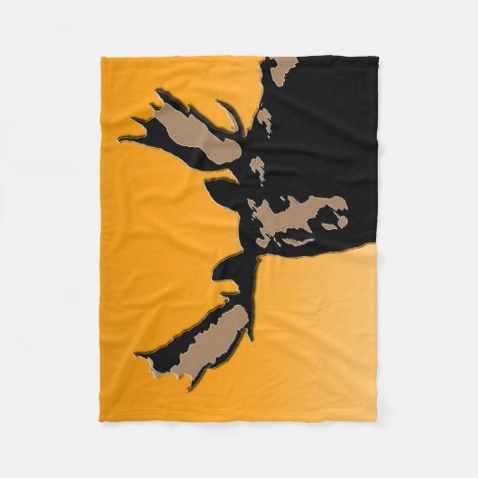 Moose at Sunset - Original Wildlife Art Fleece Deken (Voorkant)