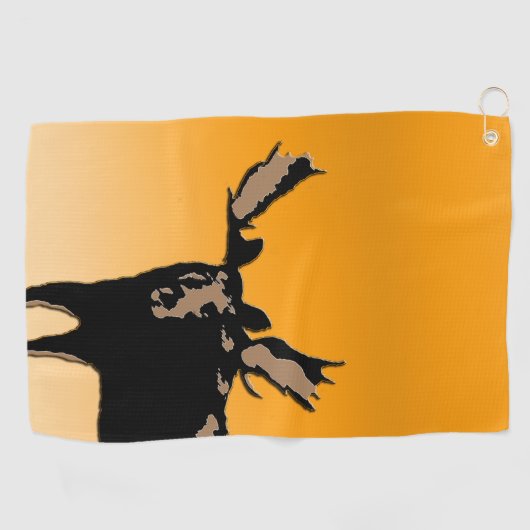 Moose at Sunset - Original Wildlife Art Golfhanddoek (Horizontaal)