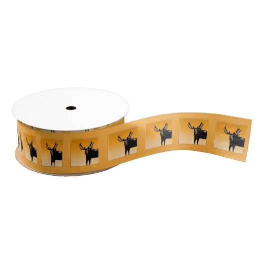 Moose at Sunset - Original Wildlife Art Grosgrain Lint (Spoel)