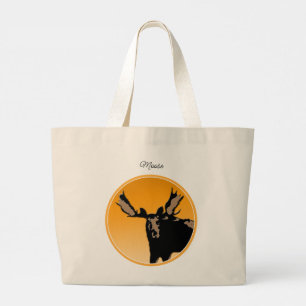 Moose at Sunset - Original Wildlife Art Grote Tote Bag