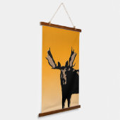 Moose at Sunset - Original Wildlife Art Hangend Wandkleed (Gebogen)