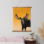 Moose at Sunset - Original Wildlife Art Hangend Wandkleed (Slaapkamer)