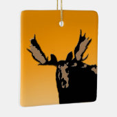 Moose at Sunset - Original Wildlife Art Keramisch Ornament (Rechts)