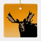 Moose at Sunset - Original Wildlife Art Keramisch Ornament (Achterkant)