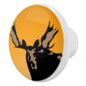 Moose at Sunset - Original Wildlife Art Keramische Knop (Rechts)