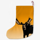 Moose at Sunset - Original Wildlife Art Kleine Kerstsok (Achterkant)