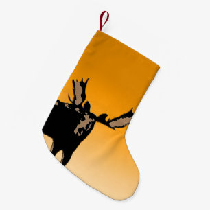 Moose at Sunset - Original Wildlife Art Kleine Kerstsok