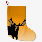 Moose at Sunset - Original Wildlife Art Kleine Kerstsok (Voorkant)