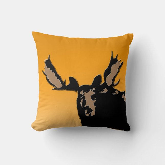 Moose at Sunset - Original Wildlife Art Kussen (Voorkant)