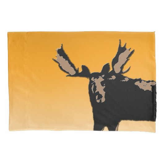 Moose at Sunset - Original Wildlife Art Kussensloop (Voorkant)