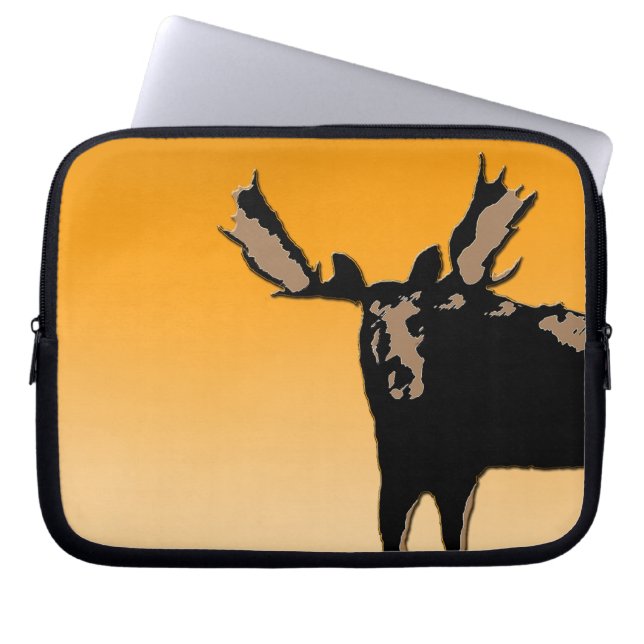 Moose at Sunset - Original Wildlife Art Laptop Sleeve (Voorkant)