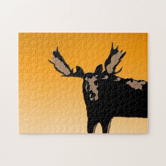 Moose at Sunset - Original Wildlife Art Legpuzzel (Horizontaal)