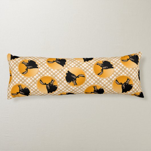 Moose at Sunset - Original Wildlife Art Lichaamskussen (Achterkant)