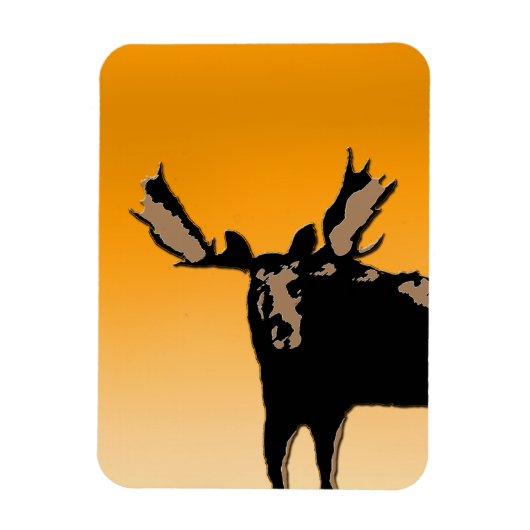 Moose at Sunset - Original Wildlife Art Magneet (Verticaal)