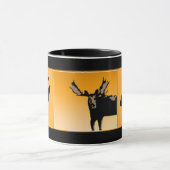 Moose at Sunset - Original Wildlife Art Mok (Midden)