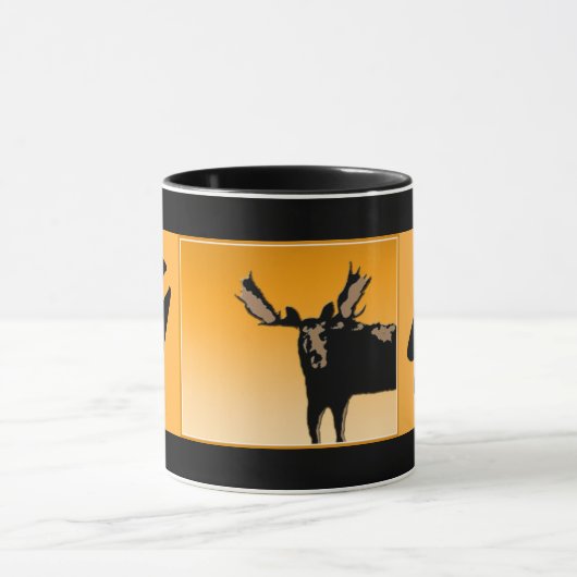 Moose at Sunset - Original Wildlife Art Mok (Midden)