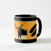 Moose at Sunset - Original Wildlife Art Mok (Voorkant rechts)