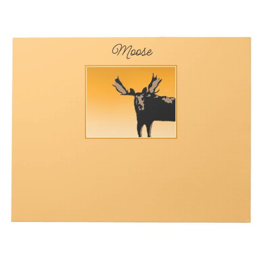 Moose at Sunset - Original Wildlife Art Notitieblok (Voorkant)