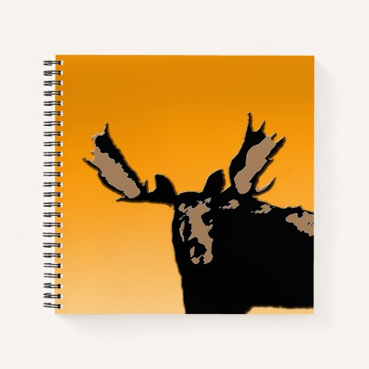 Moose at Sunset - Original Wildlife Art Notitieboek (Voorkant)