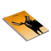 Moose at Sunset - Original Wildlife Art Notitieboek (Rechterzijde)