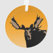 Moose at Sunset - Original Wildlife Art Ornament (achterkant)