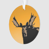 Moose at Sunset - Original Wildlife Art Ornament (voorkant)