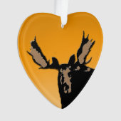 Moose at Sunset - Original Wildlife Art Ornament (voorkant)