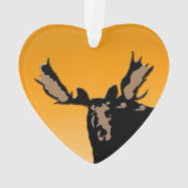 Moose at Sunset - Original Wildlife Art Ornament (achterkant)