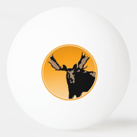 Moose at Sunset - Original Wildlife Art Pingpongbal (Voorkant)