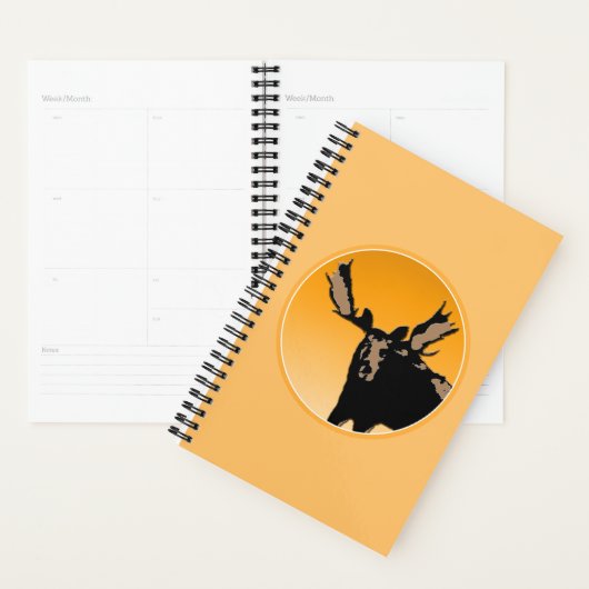 Moose at Sunset - Original Wildlife Art Planner (Display)