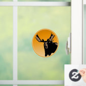 Moose at Sunset - Original Wildlife Art Raamsticker (Huis)