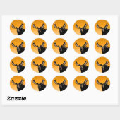 Moose at Sunset - Original Wildlife Art Ronde Sticker (Vel)
