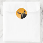 Moose at Sunset - Original Wildlife Art Ronde Sticker (Tas)
