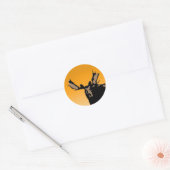 Moose at Sunset - Original Wildlife Art Ronde Sticker (Envelop)