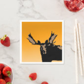 Moose at Sunset - Original Wildlife Art Servetten (Insitu)