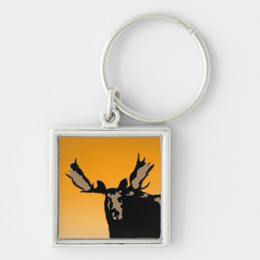 Moose at Sunset - Original Wildlife Art Sleutelhanger (Voorkant)