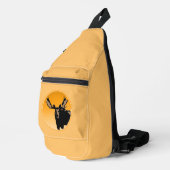Moose at Sunset - Original Wildlife Art Sling Bag (Rechterhoek)