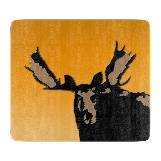 Moose at Sunset - Original Wildlife Art Snijplank (Voorkant)