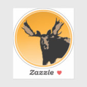 Moose at Sunset - Original Wildlife Art Sticker (Vel)