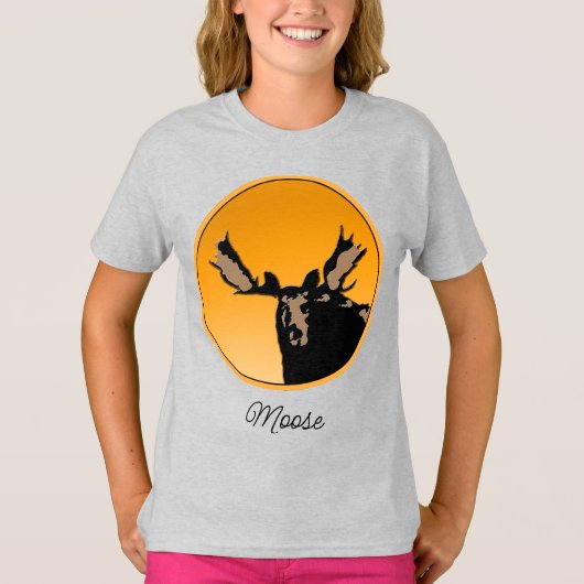 Moose at Sunset - Original Wildlife Art T-Shirt (Voorkant)