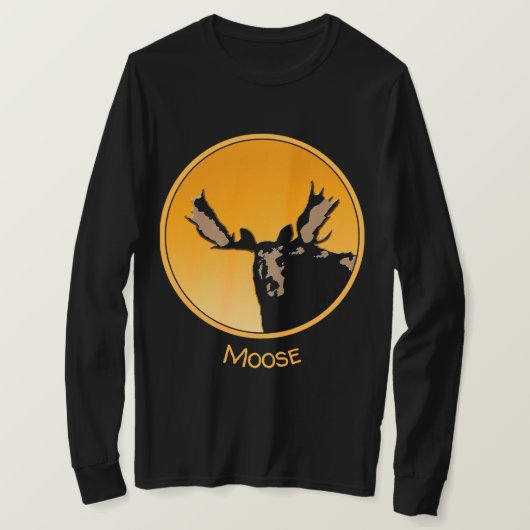 Moose at Sunset - Original Wildlife Art T-shirt (Design voorkant)