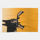 Moose at Sunset - Original Wildlife Art Theedoek (Horizontaal)