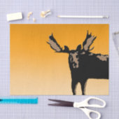 Moose at Sunset - Original Wildlife Art Tissuepapier (Craft)