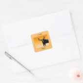 Moose at Sunset - Original Wildlife Art Vierkante Sticker (Envelop)
